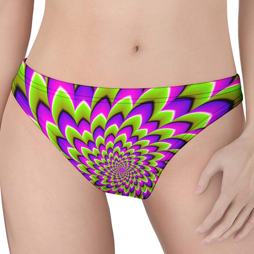 Green Expansion Moving Optical Illusion Women's Thong