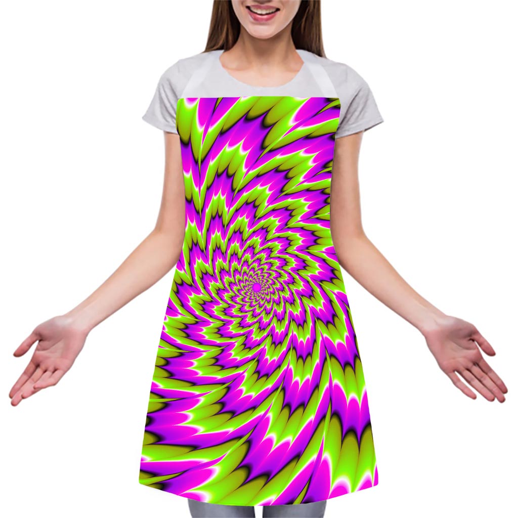 Green Explosion Moving Optical Illusion Adjustable Apron