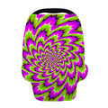 Green Explosion Moving Optical Illusion Baby Seat Cover