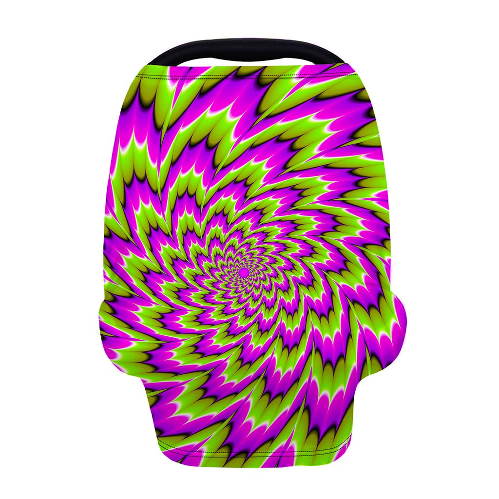 Green Explosion Moving Optical Illusion Baby Seat Cover