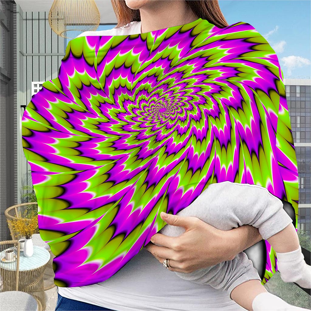 Green Explosion Moving Optical Illusion Baby Seat Cover