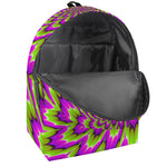 Green Explosion Moving Optical Illusion Backpack