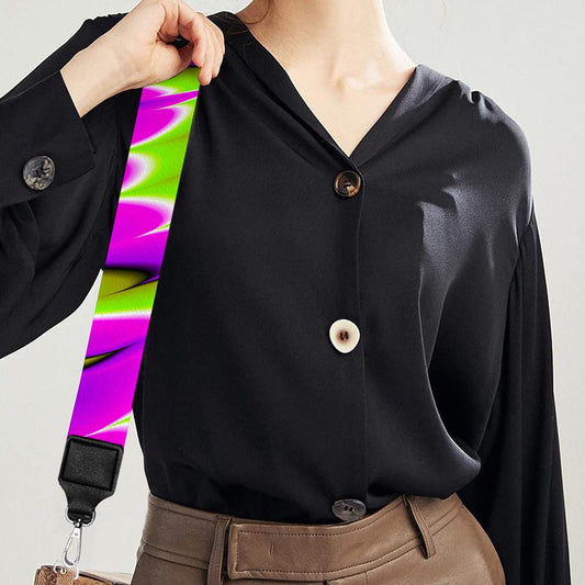 Green Explosion Moving Optical Illusion Bag Strap