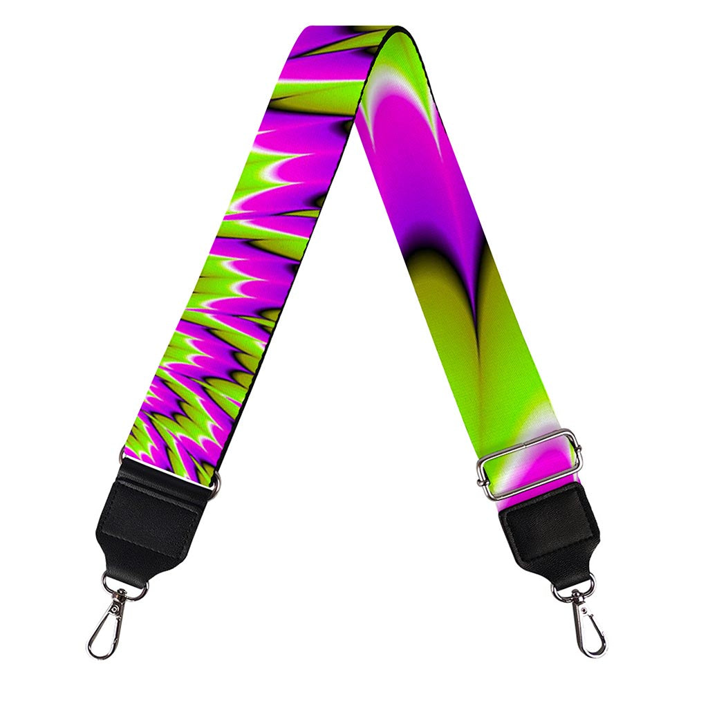 Green Explosion Moving Optical Illusion Bag Strap
