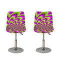 Green Explosion Moving Optical Illusion Bar Stool Covers