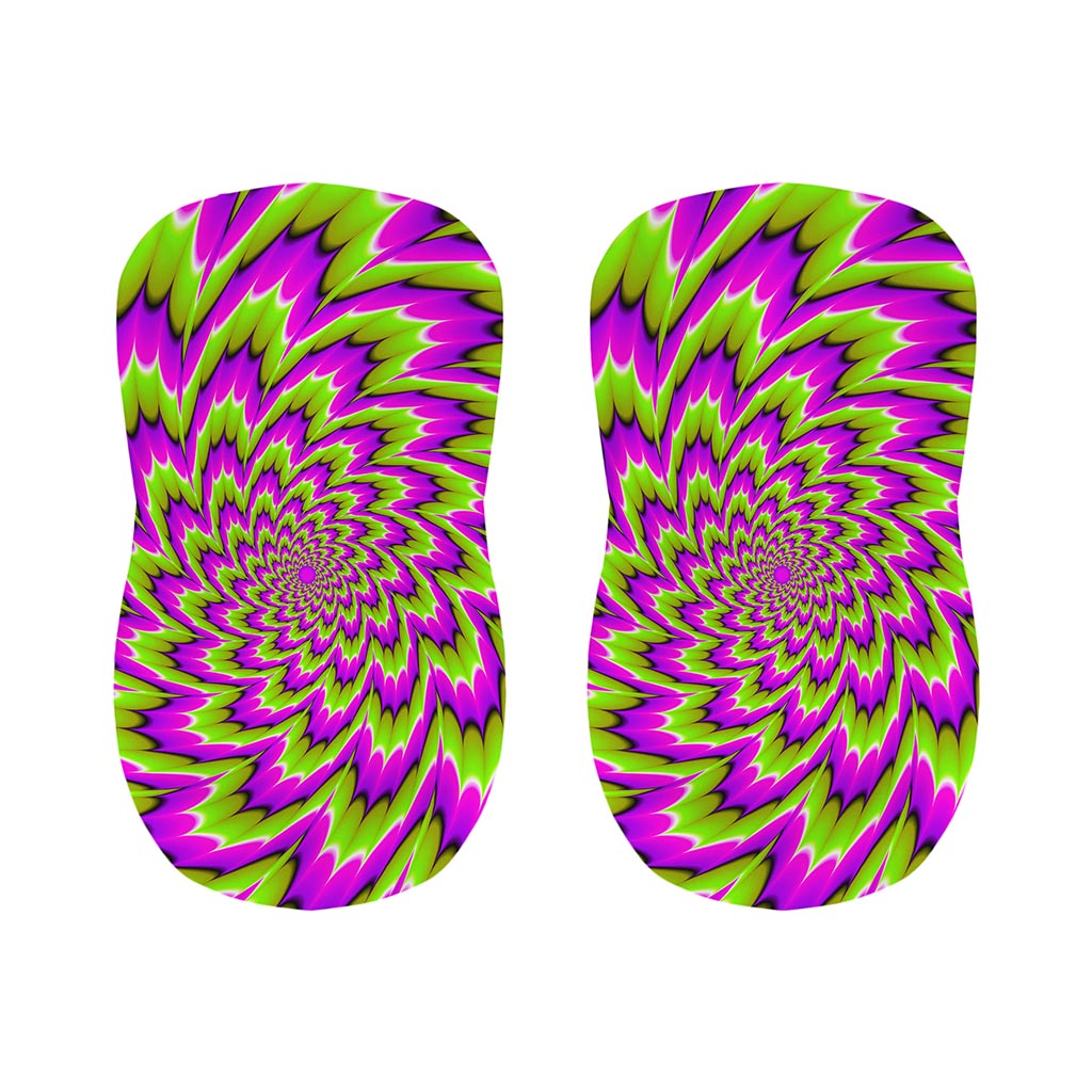 Green Explosion Moving Optical Illusion Bar Stool Covers
