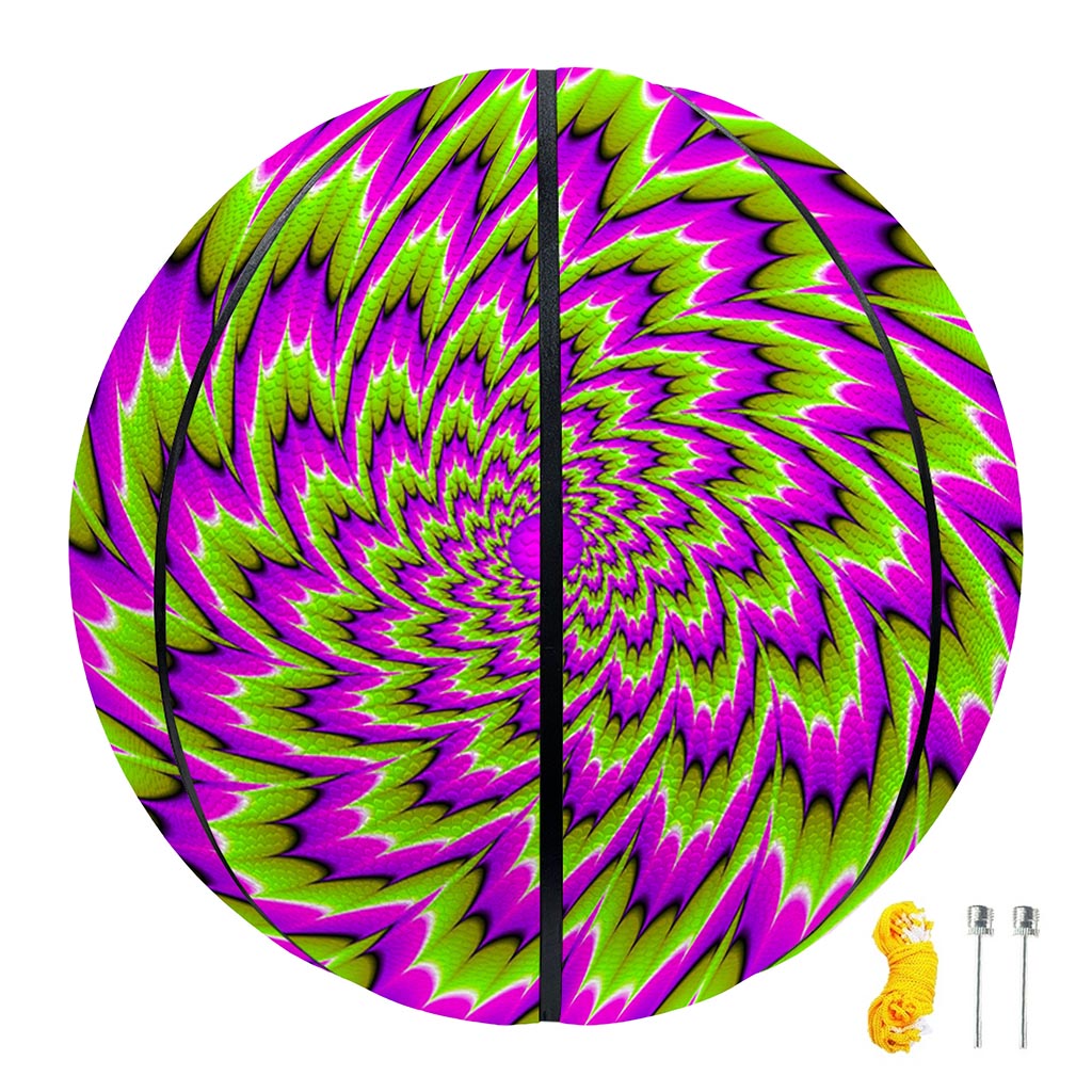 Green Explosion Moving Optical Illusion Basketball