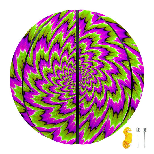 Green Explosion Moving Optical Illusion Basketball