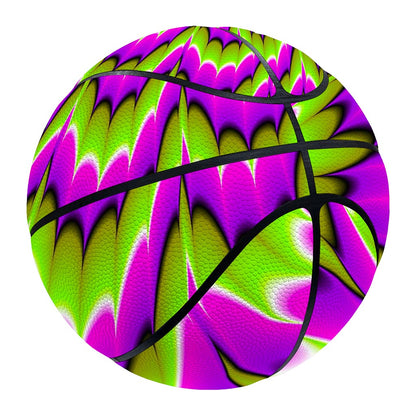 Green Explosion Moving Optical Illusion Basketball