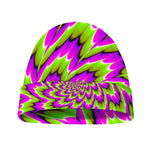 Green Explosion Moving Optical Illusion Beanie