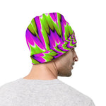 Green Explosion Moving Optical Illusion Beanie