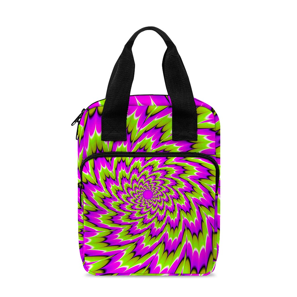 Green Explosion Moving Optical Illusion Bible Tote Bag