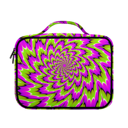 Green Explosion Moving Optical Illusion Briefcase Bible Bag