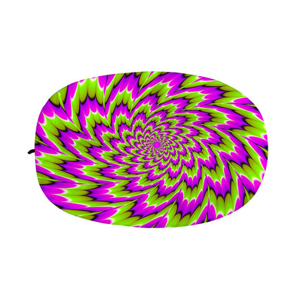 Green Explosion Moving Optical Illusion Car Side Mirror Covers