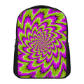 Green Explosion Moving Optical Illusion Casual Backpack