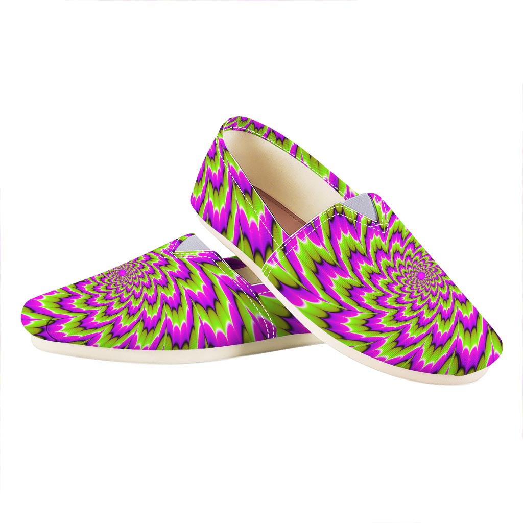 Green Explosion Moving Optical Illusion Casual Shoes