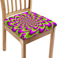 Green Explosion Moving Optical Illusion Chair Cushion Cover