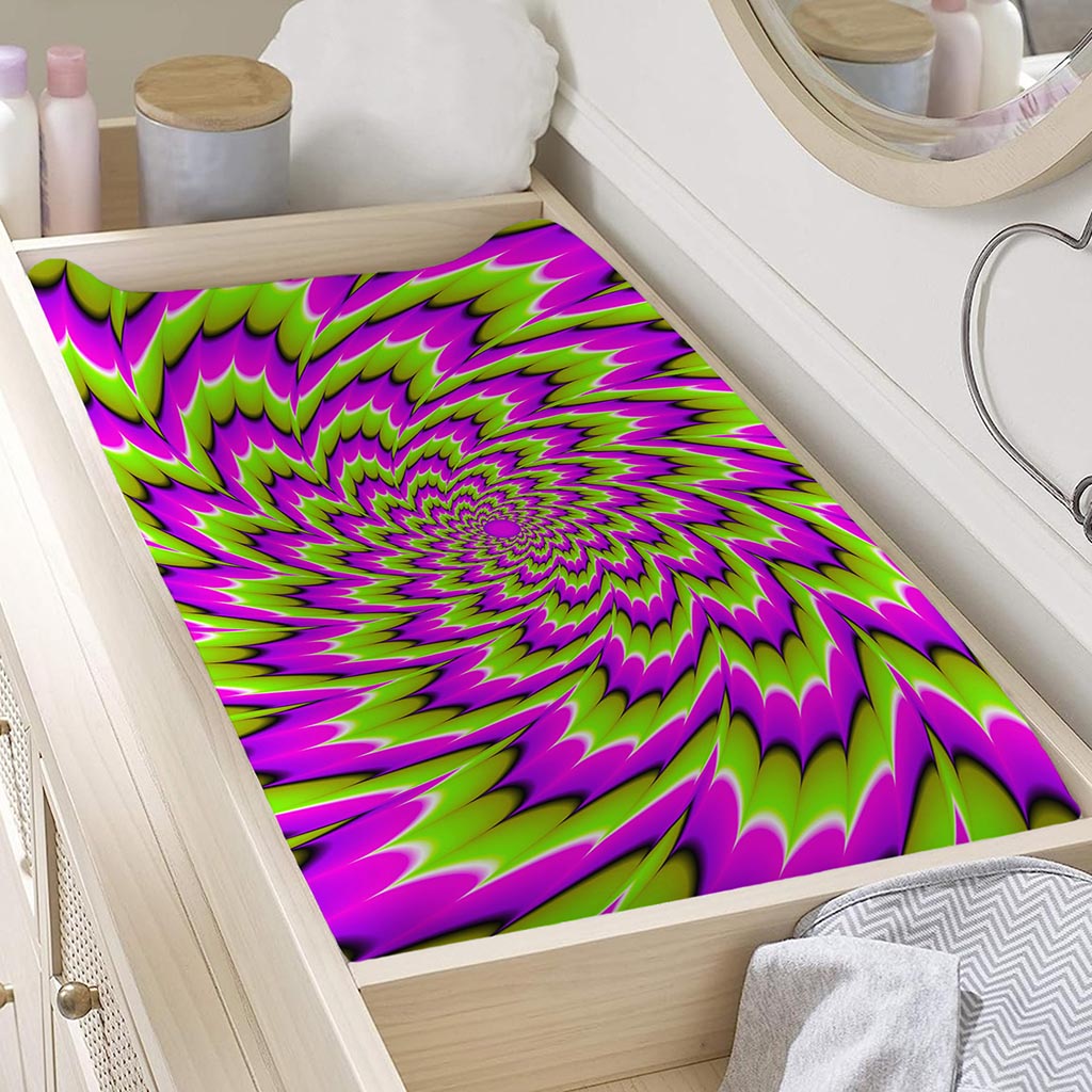 Green Explosion Moving Optical Illusion Changing Pad Cover