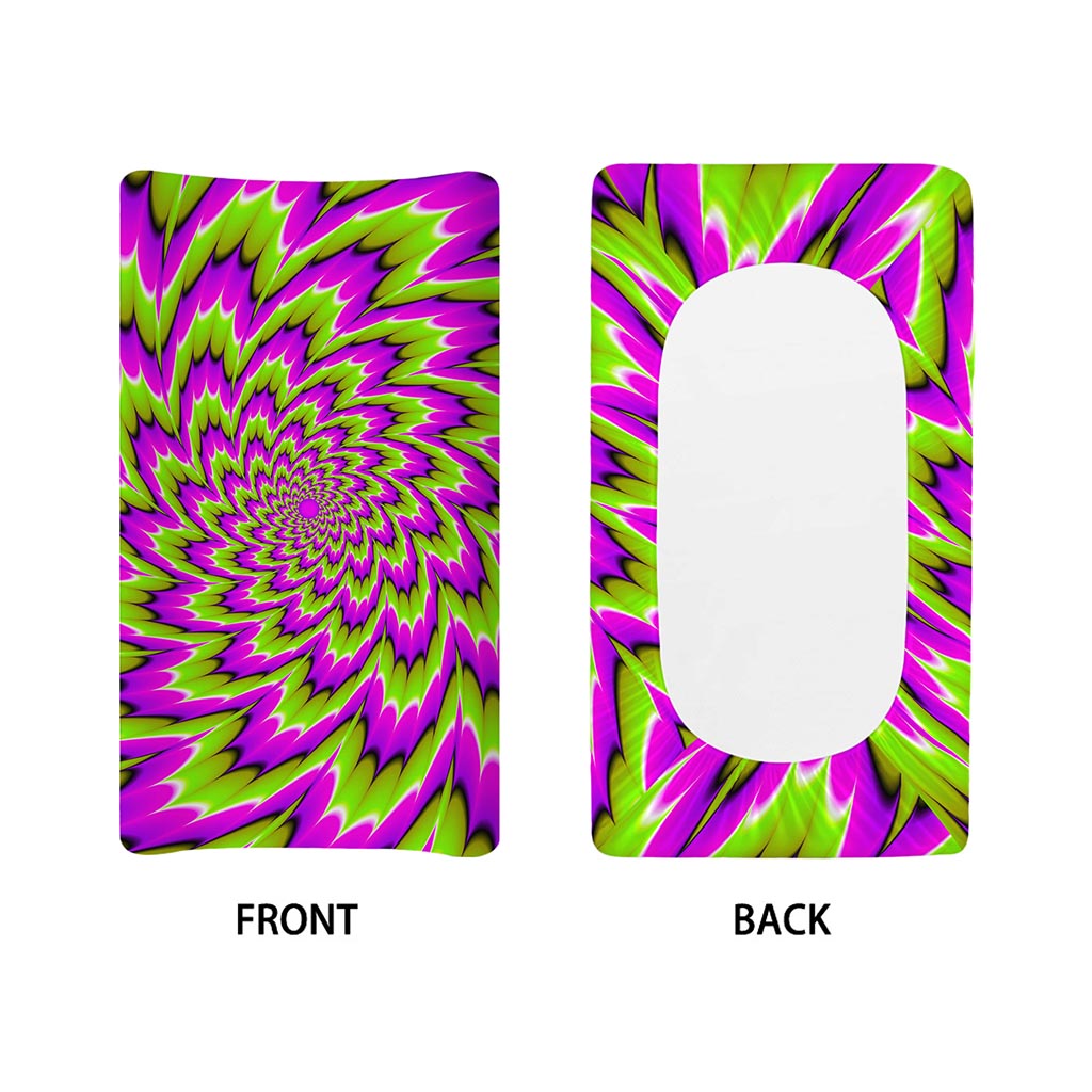 Green Explosion Moving Optical Illusion Changing Pad Cover