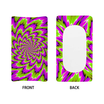 Green Explosion Moving Optical Illusion Changing Pad Cover