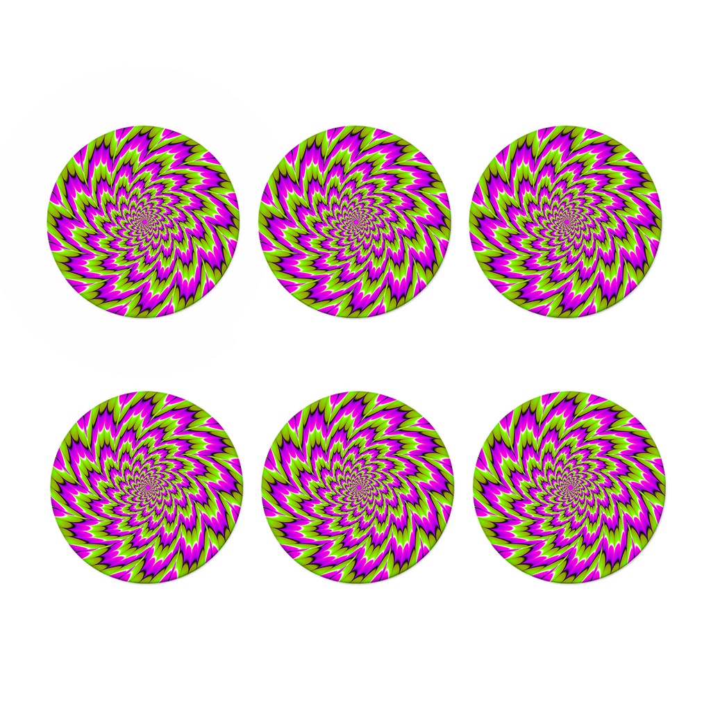 Green Explosion Moving Optical Illusion Coaster Set