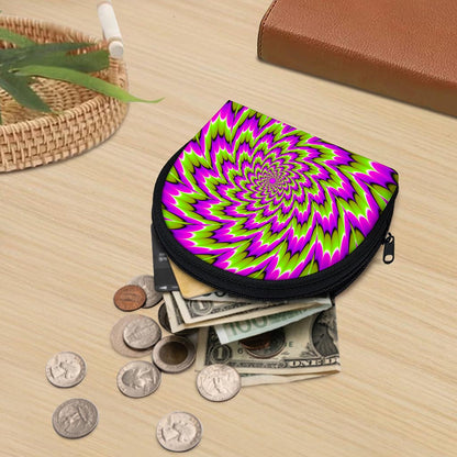 Green Explosion Moving Optical Illusion Coin Purse
