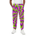 Green Explosion Moving Optical Illusion Cotton Sweatpants