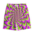 Green Explosion Moving Optical Illusion Cotton Shorts