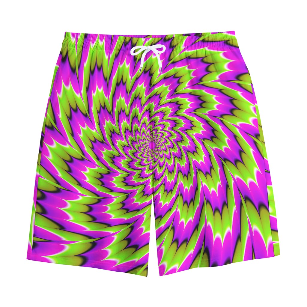 Green Explosion Moving Optical Illusion Cotton Shorts