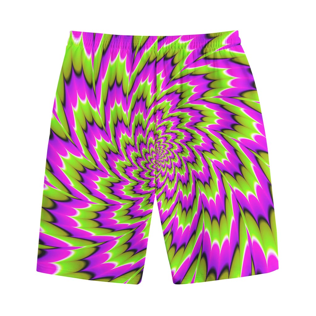 Green Explosion Moving Optical Illusion Cotton Shorts