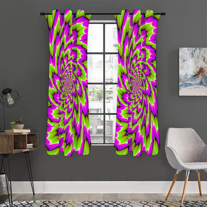 Green Explosion Moving Optical Illusion Curtain