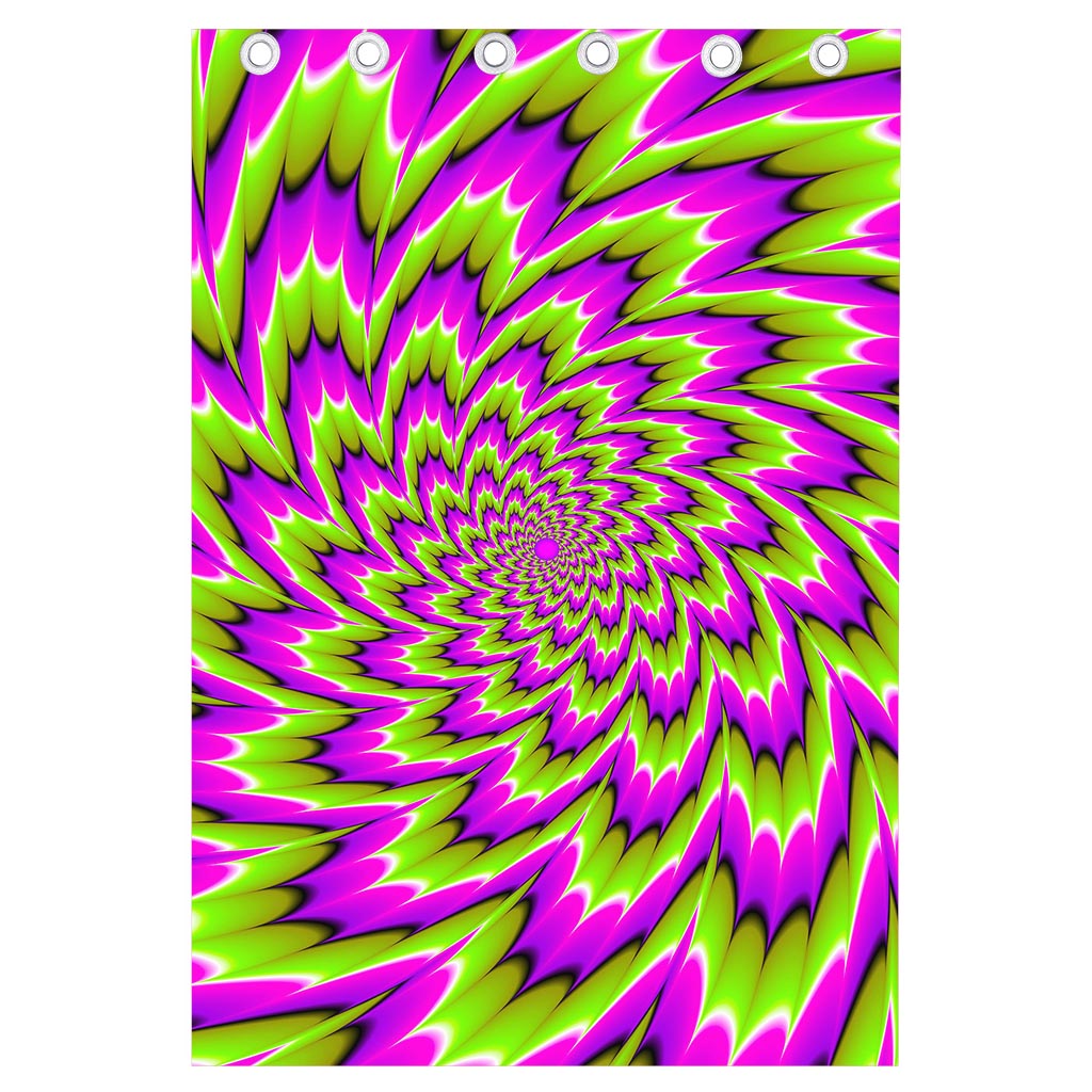 Green Explosion Moving Optical Illusion Curtain