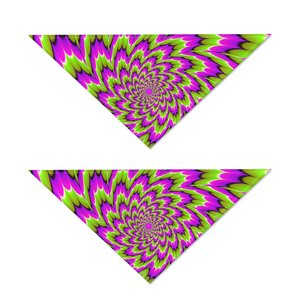 Green Explosion Moving Optical Illusion Dog Bandana