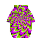 Green Explosion Moving Optical Illusion Dog Zip Up Hoodie