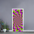 Green Explosion Moving Optical Illusion Door Sticker