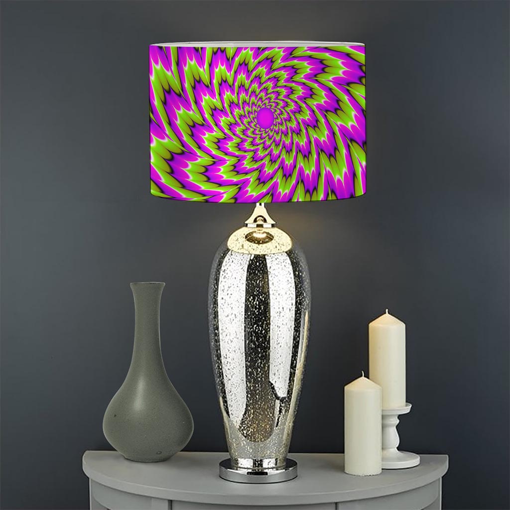 Green Explosion Moving Optical Illusion Drum Lamp Shade