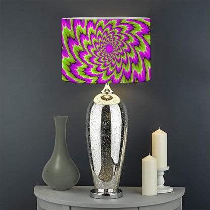 Green Explosion Moving Optical Illusion Drum Lamp Shade