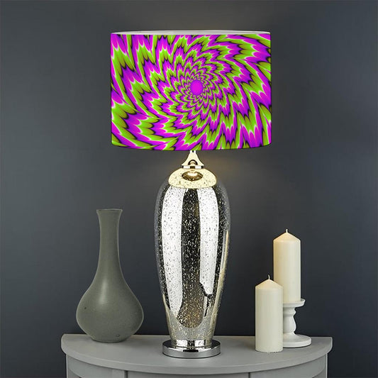 Green Explosion Moving Optical Illusion Drum Lamp Shade