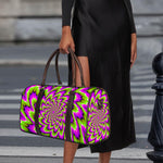 Green Explosion Moving Optical Illusion Duffle Bag