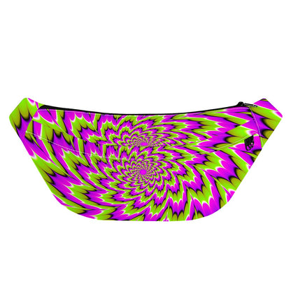 Green Explosion Moving Optical Illusion Fanny Pack