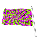 Green Explosion Moving Optical Illusion Flag