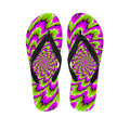 Green Explosion Moving Optical Illusion Flip Flops