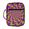 Green Explosion Moving Optical Illusion Front Pocket Bible Bag