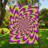 Green Explosion Moving Optical Illusion Garden Flag