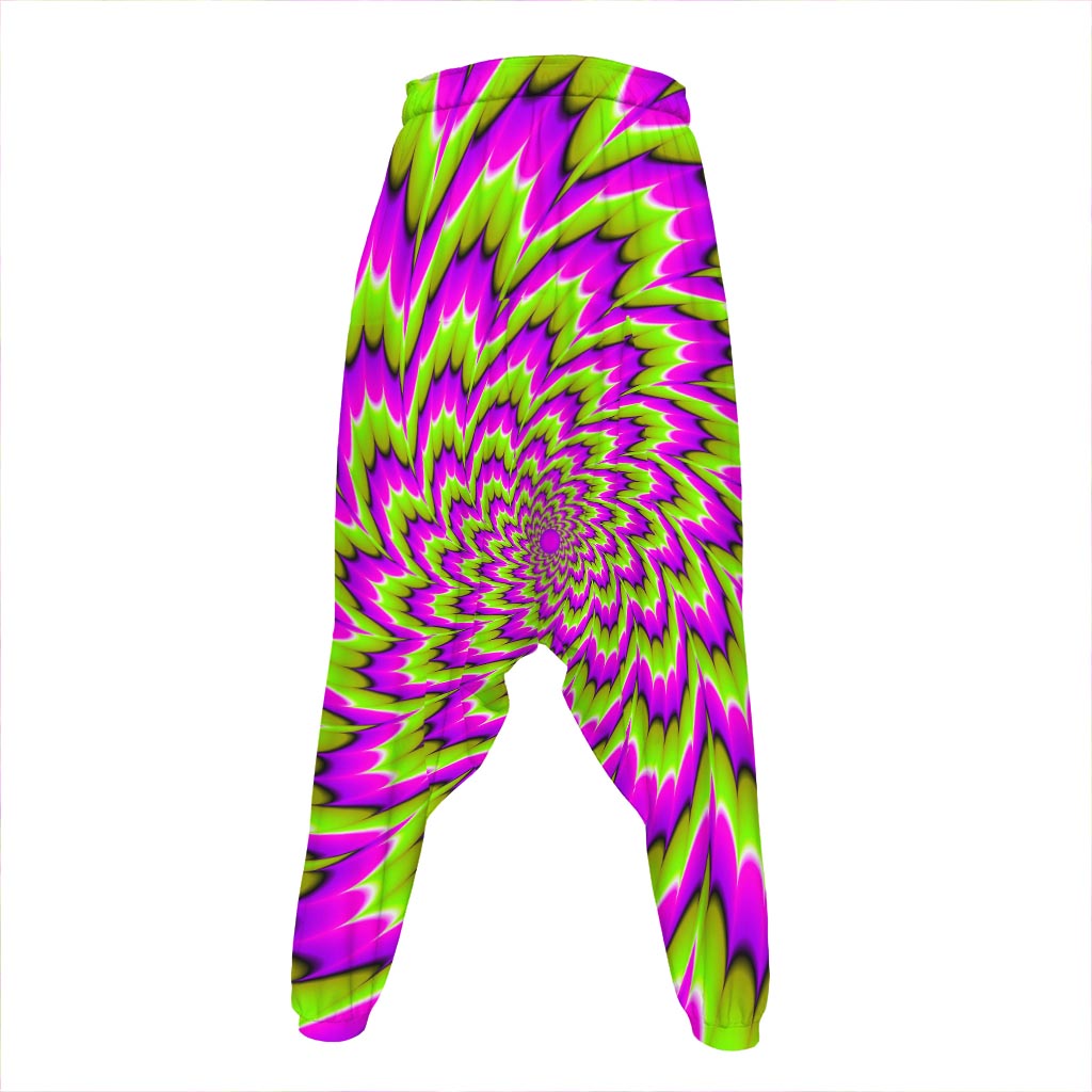 Green Explosion Moving Optical Illusion Hammer Pants