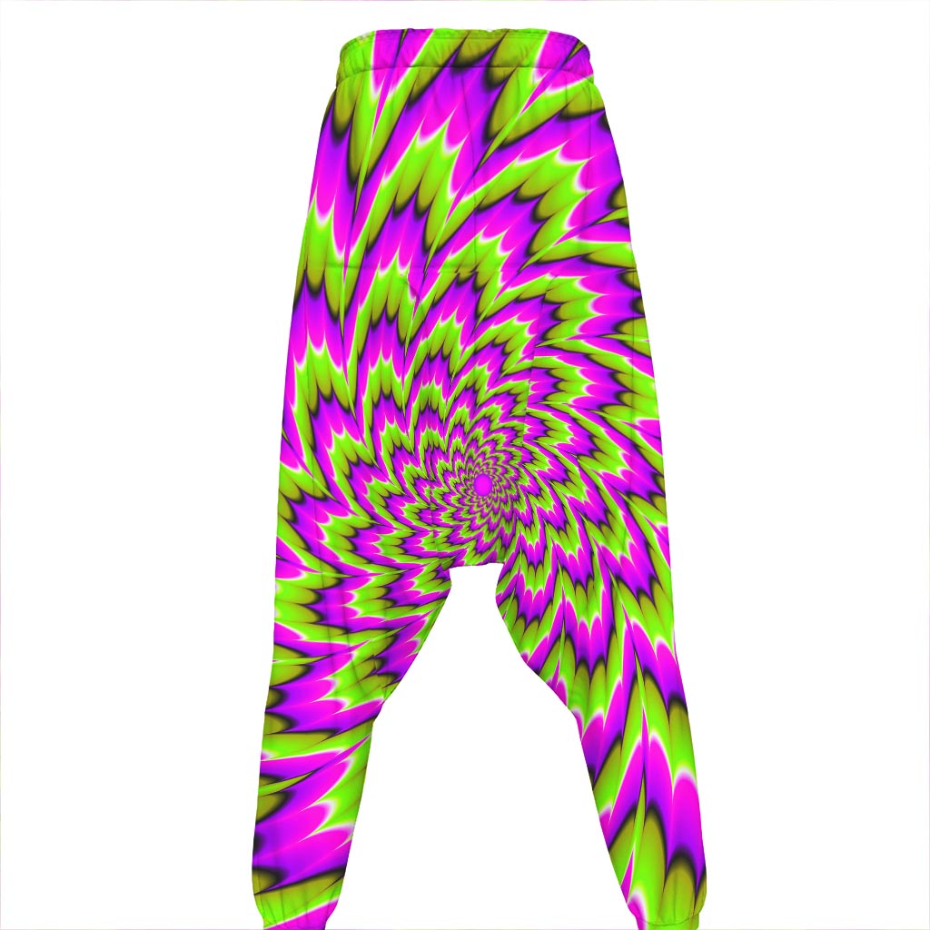 Green Explosion Moving Optical Illusion Hammer Pants