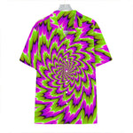 Green Explosion Moving Optical Illusion Hawaiian Shirt