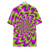 Green Explosion Moving Optical Illusion Hawaiian Shirt