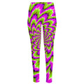 Green Explosion Moving Optical Illusion High-Waisted Pocket Leggings