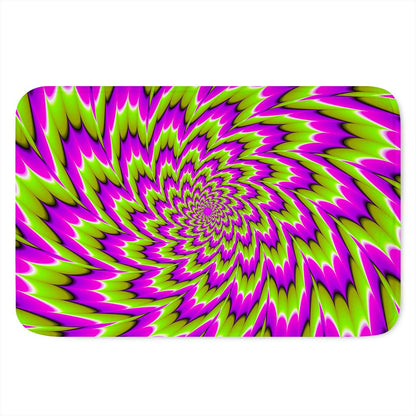 Green Explosion Moving Optical Illusion Indoor Door Mat